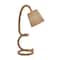 Brown Rope and Iron Rustic Desk Lamp, 32" x 11" x 14"